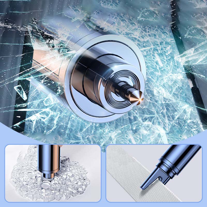 Escape Trapped Instantly! 2-in-1 Car Window Breaker & Seatbelt Cutter