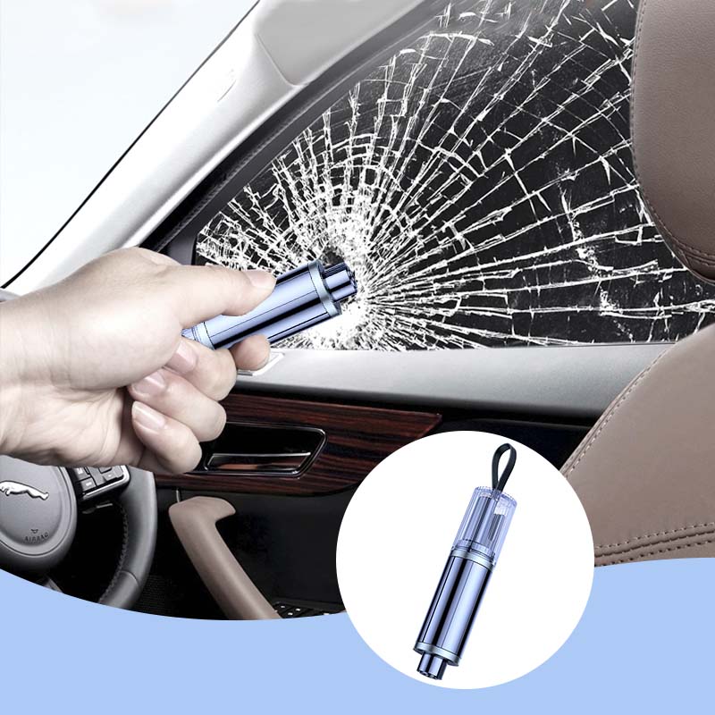 Escape Trapped Instantly! 2-in-1 Car Window Breaker & Seatbelt Cutter