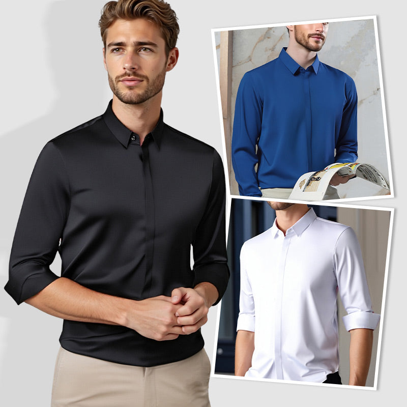 ✨2025 New Premium Business Shirt👔Men's Wrinkle-Free Button-Down Shirt