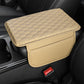 Add Armrest Comfort Instantly! PU Leather Car Cushion with Storage