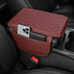 Add Armrest Comfort Instantly! PU Leather Car Cushion with Storage