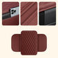 Add Armrest Comfort Instantly! PU Leather Car Cushion with Storage