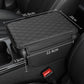 Add Armrest Comfort Instantly! PU Leather Car Cushion with Storage