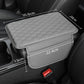 Add Armrest Comfort Instantly! PU Leather Car Cushion with Storage