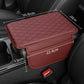 Add Armrest Comfort Instantly! PU Leather Car Cushion with Storage