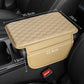 Add Armrest Comfort Instantly! PU Leather Car Cushion with Storage