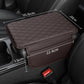 Add Armrest Comfort Instantly! PU Leather Car Cushion with Storage