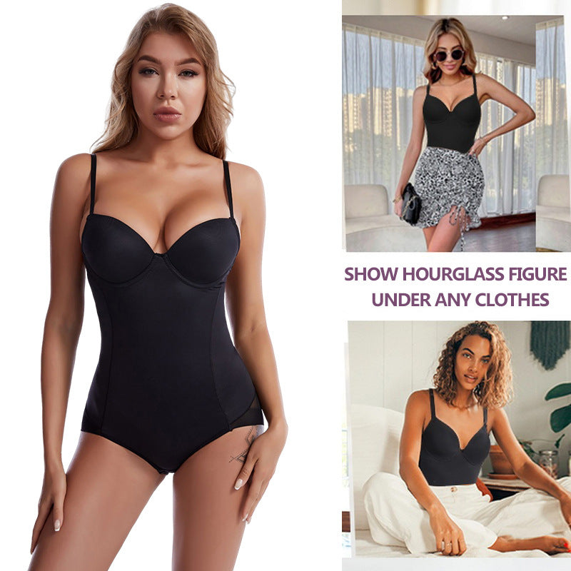 🔥 Hot Sale 50% OFF 🔥Shapewear Bodysuit with Bra|Ruched Slimming Adjustable Waist✨