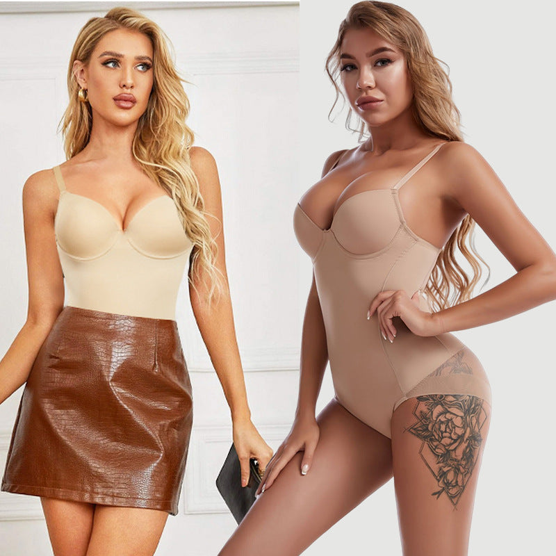 🔥 Hot Sale 50% OFF 🔥Shapewear Bodysuit with Bra|Ruched Slimming Adjustable Waist✨