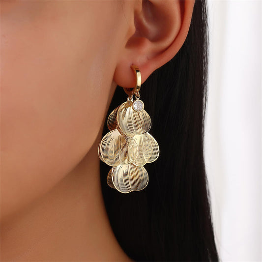 🍀Women’s Layered Leaf Hoop Dangle Earrings✨