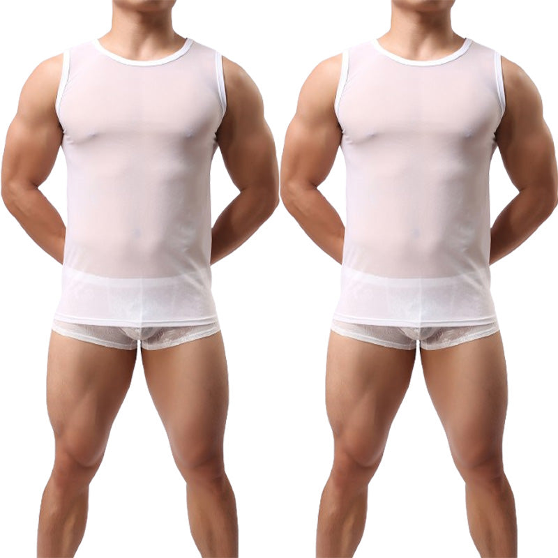 Men's Mesh Sheer Tank Top