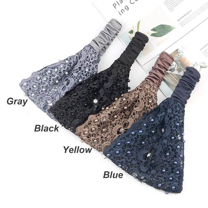 🌞Summer Sale 49% OFF🔥Plum Blossom Hollow Beaded Wide Headband