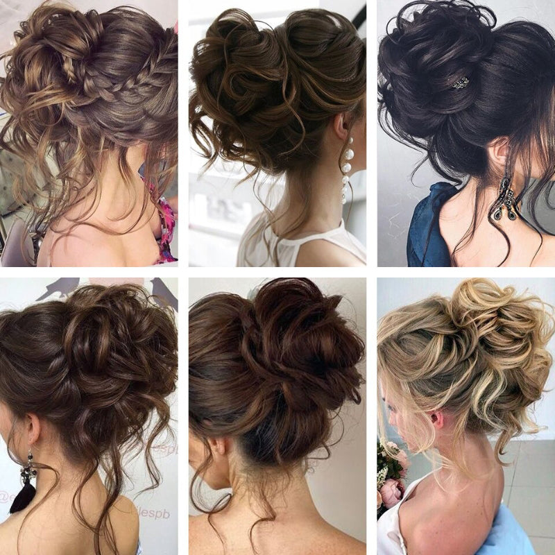 BUY 1 GET 1 FREE+Small gifts!🎁💗Messy Curly Hair Bun Scrunchie Extensions