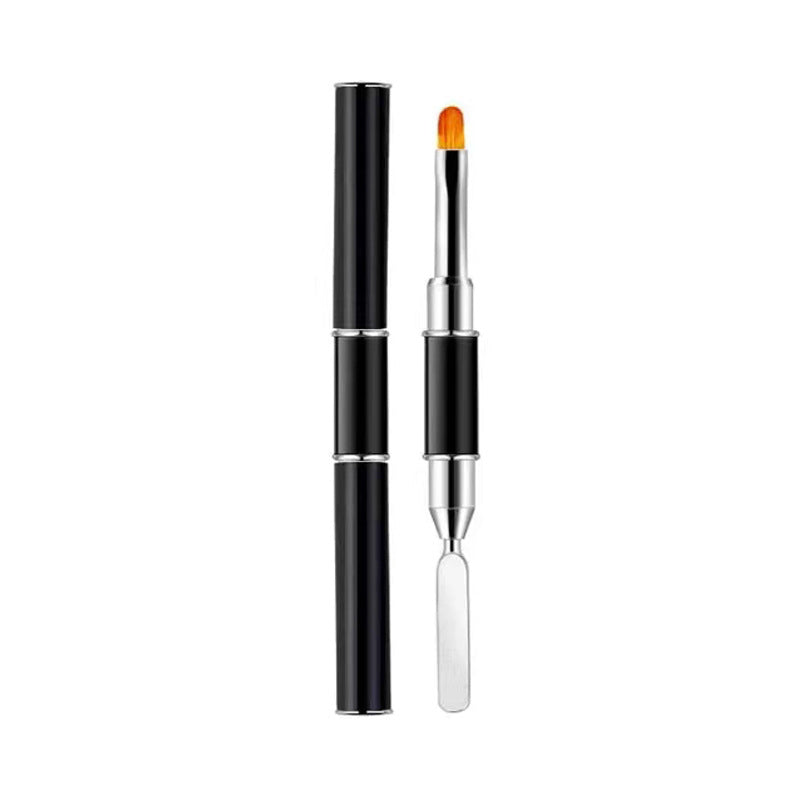 Dual-Ended Nail Art Brush with Spatula
