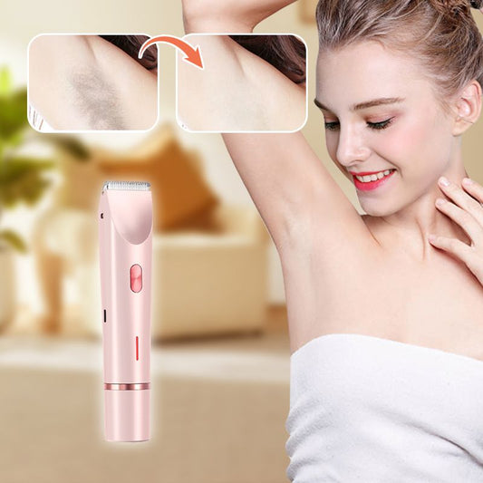 Electric Bikini Trimmer for Women, Rechargeable 2 in 1 Body & Facial Hair Removal, Waterproof Wet & Dry Use Trimmer for Women