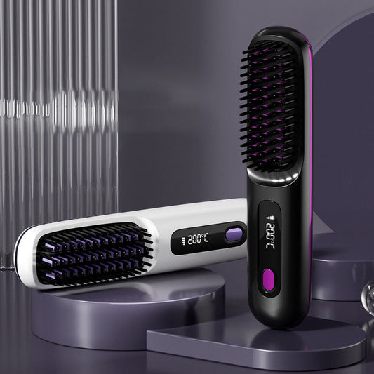 🔥Summer Hot Sale🎁Wireless Ceramic Heating Hair Straightening Comb