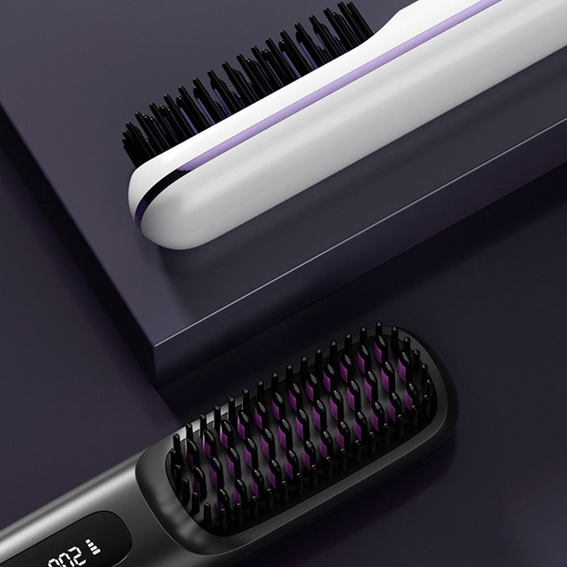 🔥Summer Hot Sale🎁Wireless Ceramic Heating Hair Straightening Comb