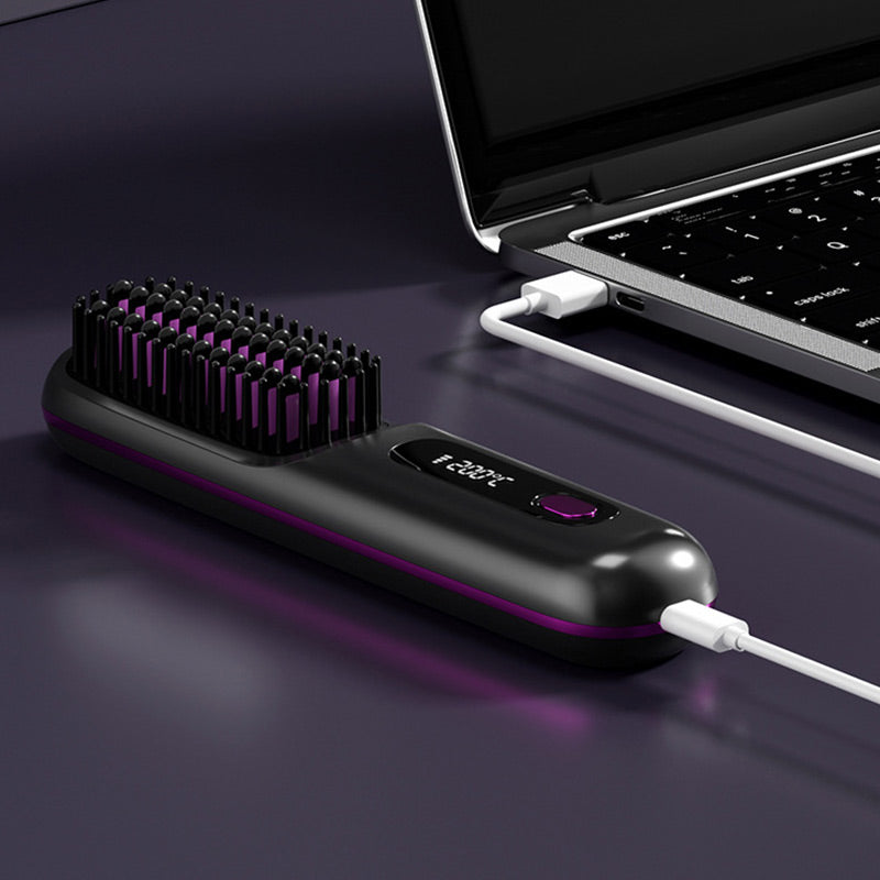 🔥Summer Hot Sale🎁Wireless Ceramic Heating Hair Straightening Comb
