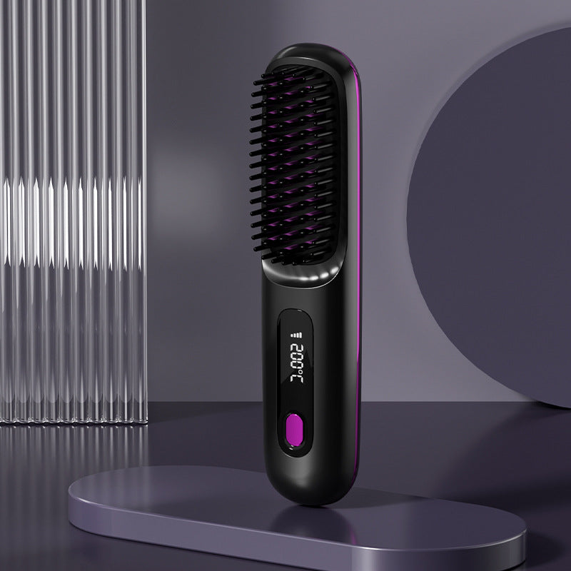 🔥Summer Hot Sale🎁Wireless Ceramic Heating Hair Straightening Comb