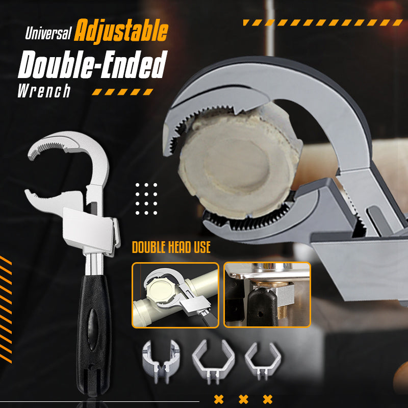 Reach Tight Spaces Instantly! Double-Ended Adjustable Plumbing Wrench