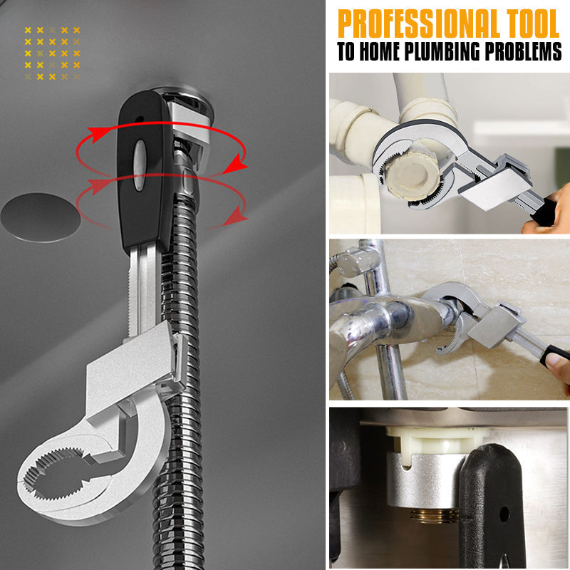 Reach Tight Spaces Instantly! Double-Ended Adjustable Plumbing Wrench