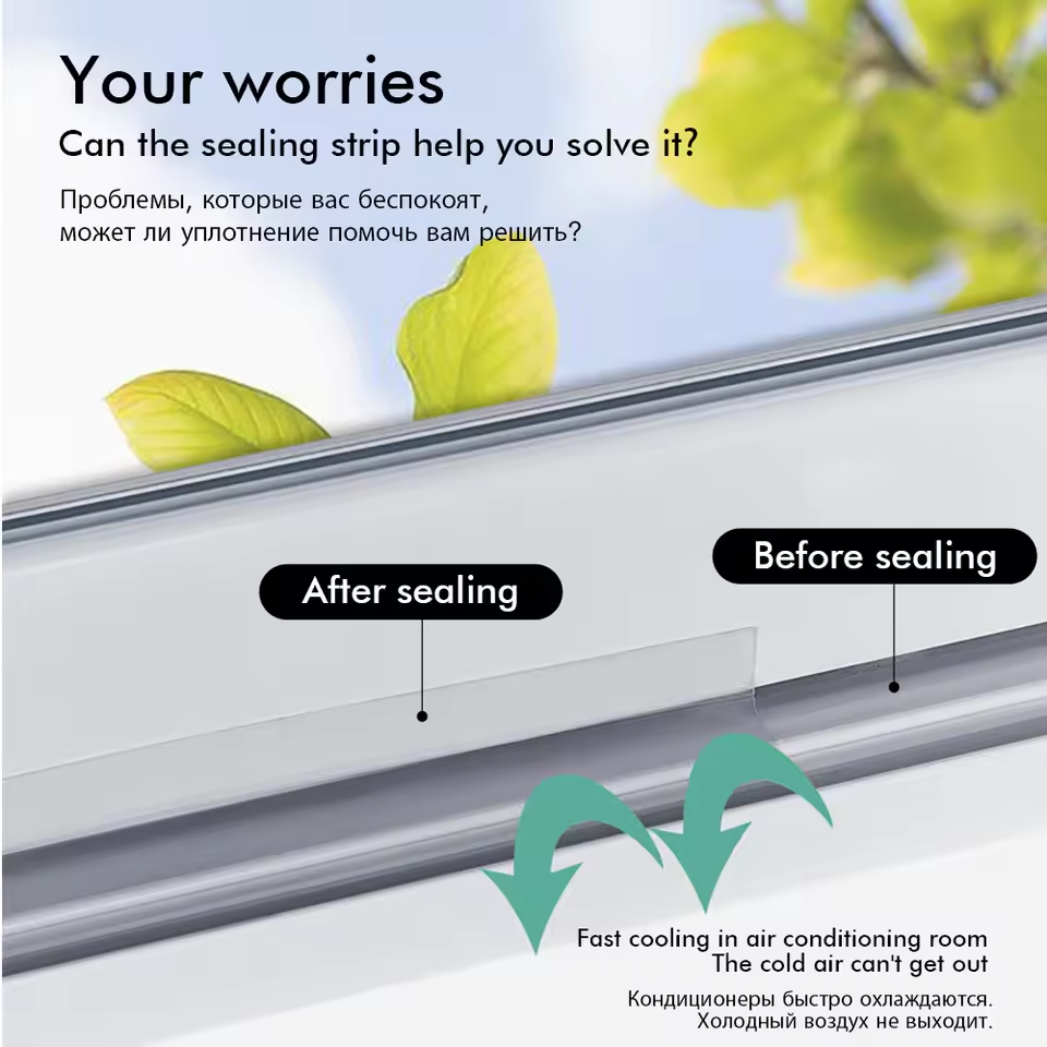 Seal Out Bugs & Noise Instantly! Silicone Door Gap Weatherstrip