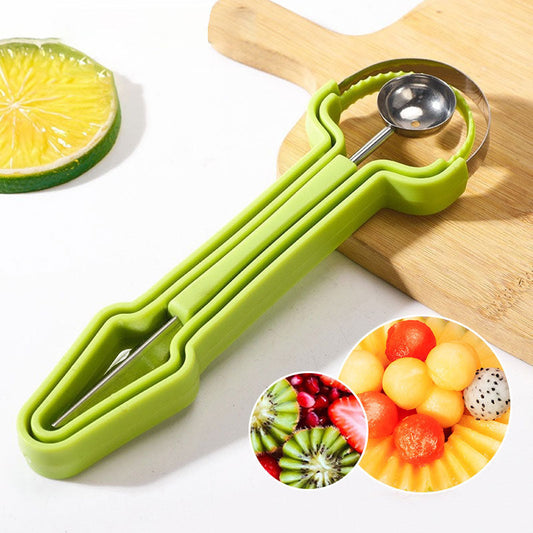 Scoop Fruit Instantly! No-Rust 3-in-1 Melon Baller Kit