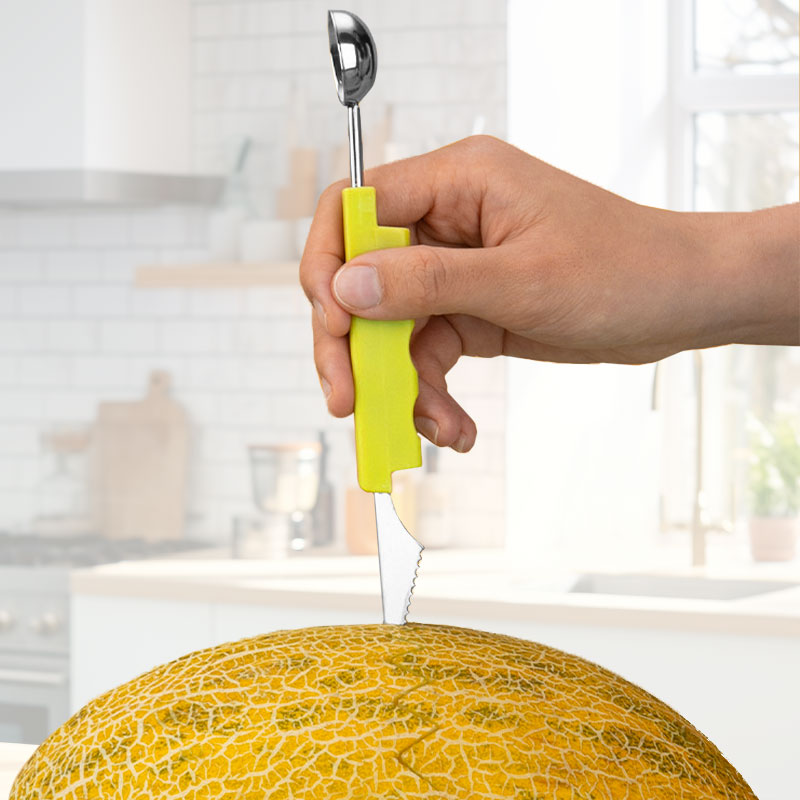 Scoop Fruit Instantly! No-Rust 3-in-1 Melon Baller Kit