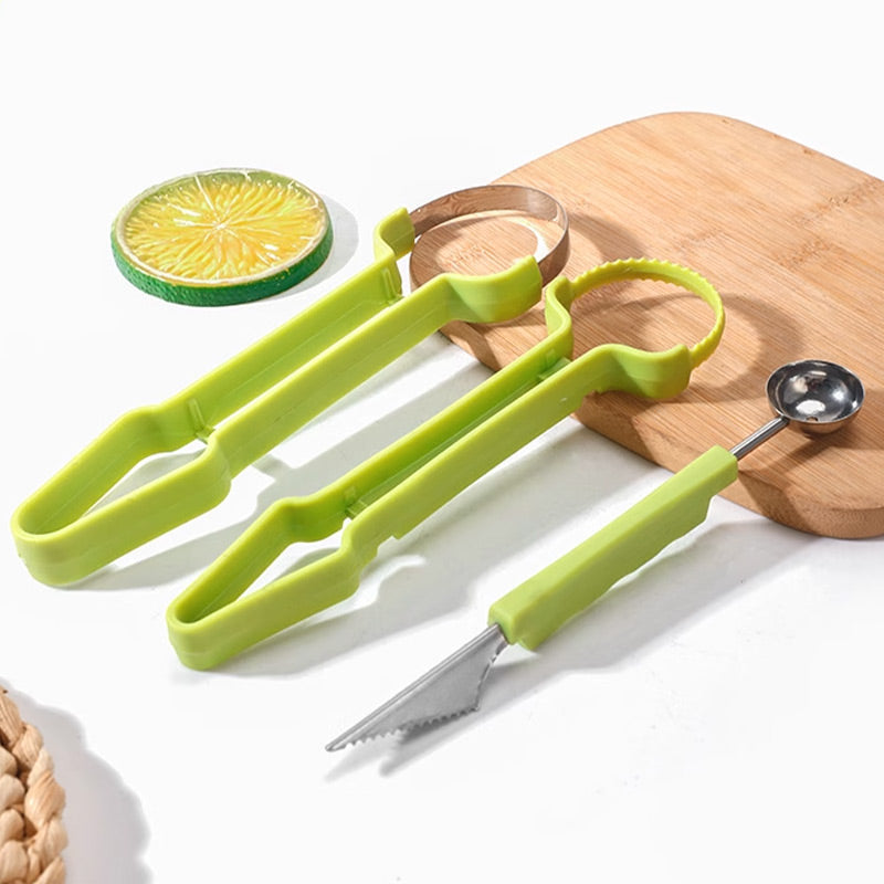 Scoop Fruit Instantly! No-Rust 3-in-1 Melon Baller Kit