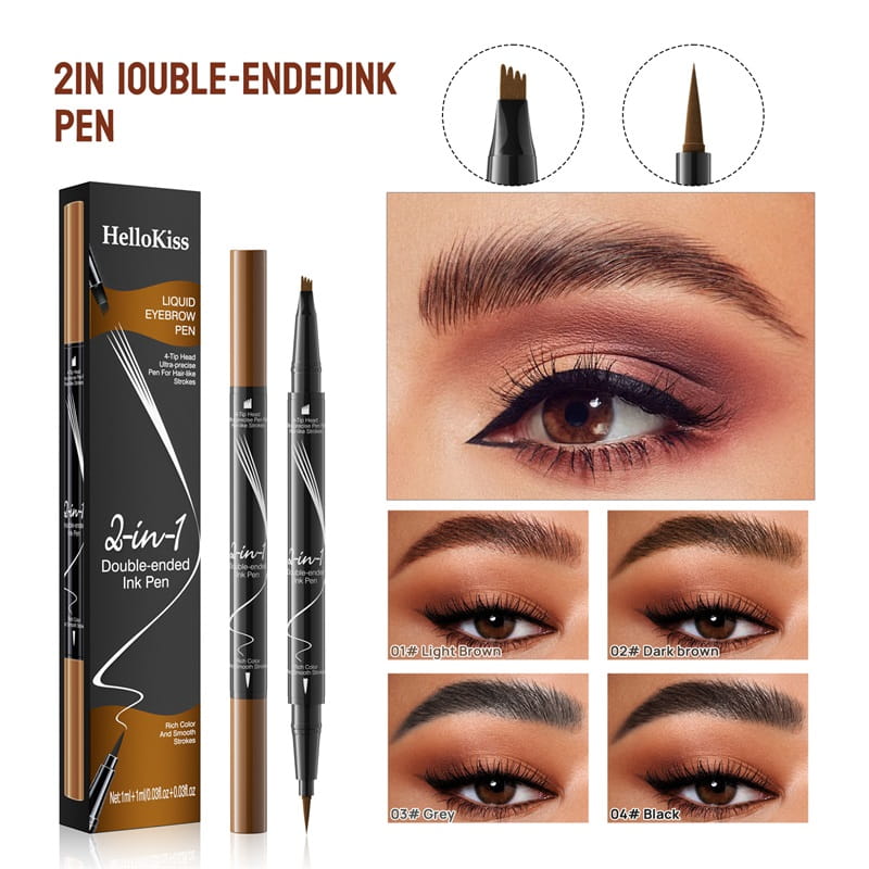 【🎉LAST DAY BUY 2 GET 1 FREE🎉】2-In-1 Waterproof Long-Lasting Eyebrow Pen