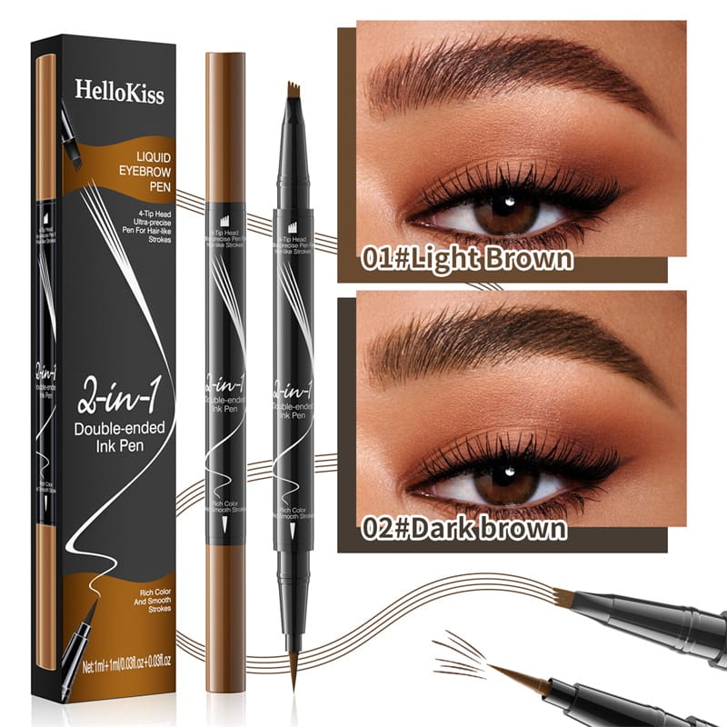 【🎉LAST DAY BUY 2 GET 1 FREE🎉】2-In-1 Waterproof Long-Lasting Eyebrow Pen