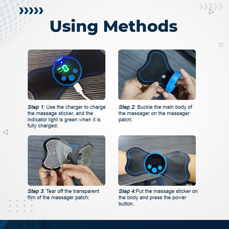 Portable Mini Massager Adjustable Intensity for Neck, Back, Waist, Hips & Legs. Relax Anywhere! 💆‍♀️✨