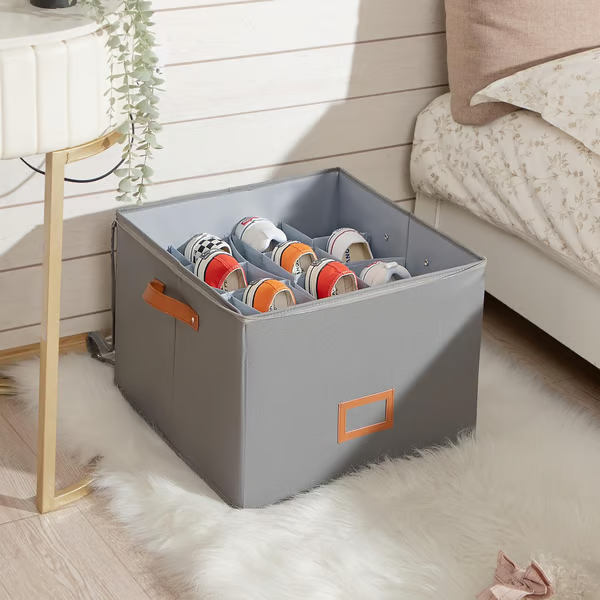 👟 Fabric Shoe Organizer Storage Box – Foldable, Large Capacity, Dustproof & Breathable for Closet & Bedroom