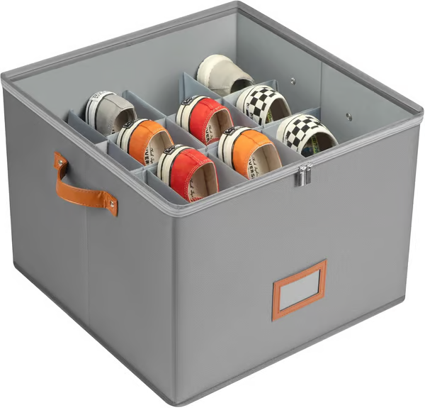 👟 Fabric Shoe Organizer Storage Box – Foldable, Large Capacity, Dustproof & Breathable for Closet & Bedroom