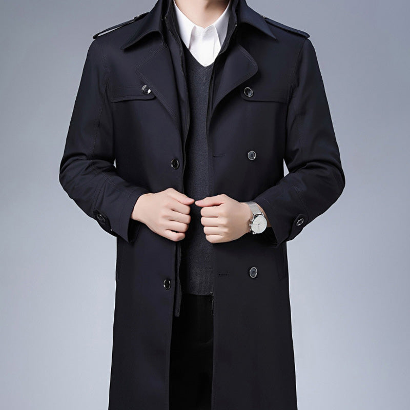 ⏰Limited Time Offer🔥|Men's Classic Mid-Length Double-Layer Coat