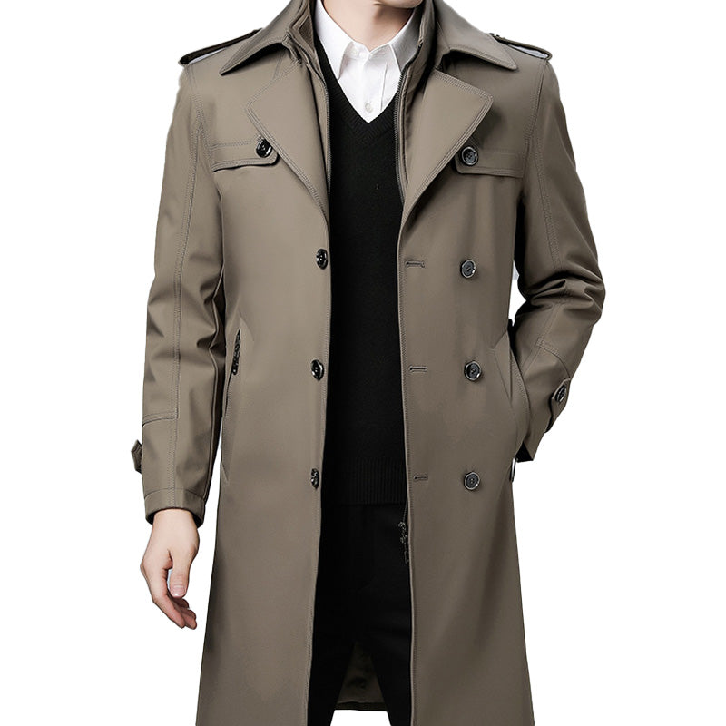 ⏰Limited Time Offer🔥|Men's Classic Mid-Length Double-Layer Coat