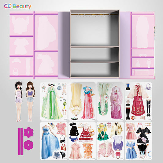 Dress Up Instantly! No-Screen Magnetic Princess Doll Set