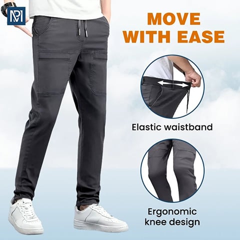 Stretch Fabric, Multi-Pocket & Water-Repellent & Breathable