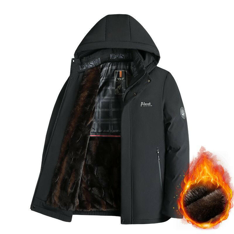 ❄️Winter Promotion 50%💕Best Gift - Men’s Padded Thermal Plush Parka Jacket with Removable Hood