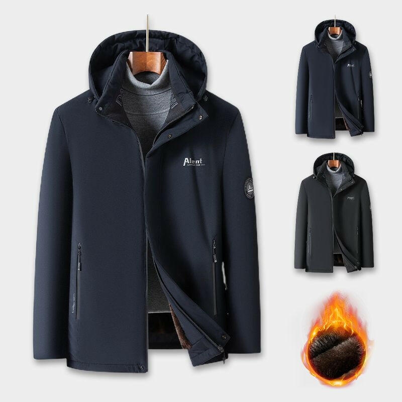 ❄️Winter Promotion 50%💕Best Gift - Men’s Padded Thermal Plush Parka Jacket with Removable Hood