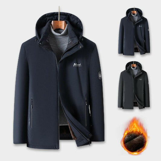 ❄️Winter Promotion 50%💕Best Gift - Men’s Padded Thermal Plush Parka Jacket with Removable Hood