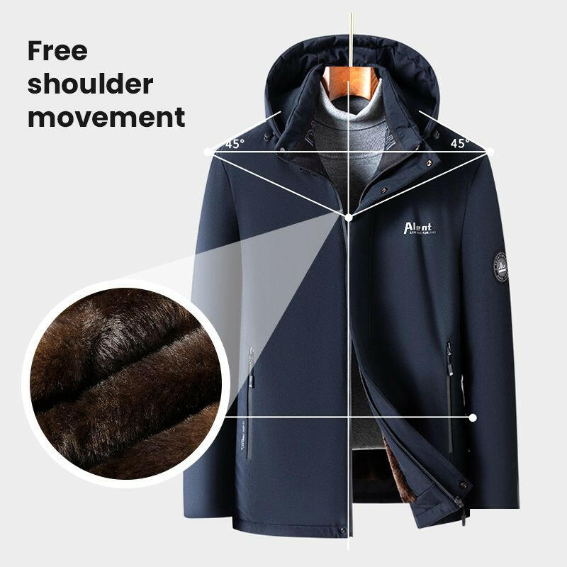 ❄️Winter Promotion 50%💕Best Gift - Men’s Padded Thermal Plush Parka Jacket with Removable Hood