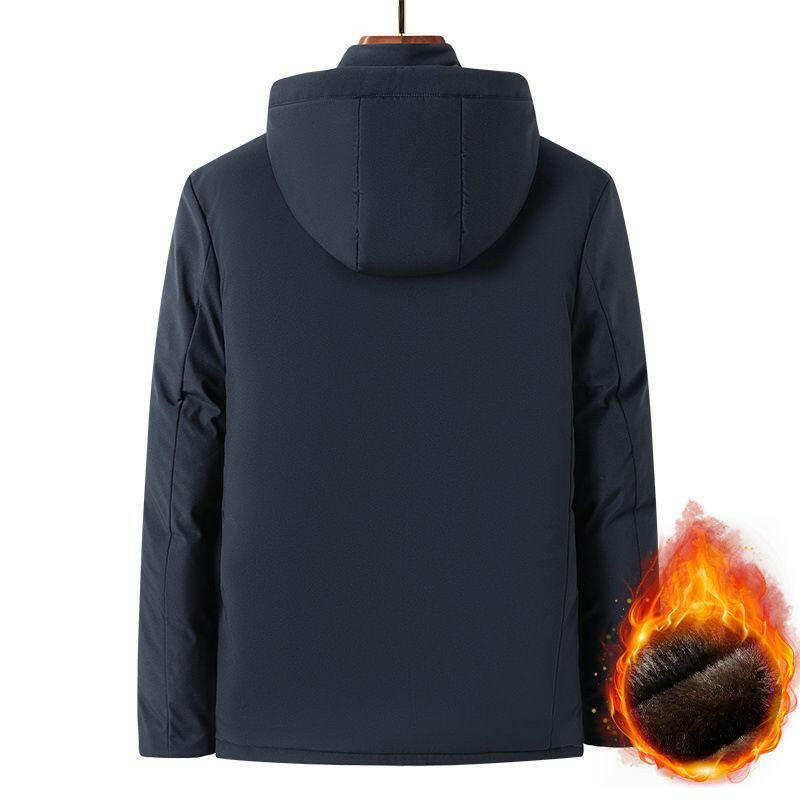 ❄️Winter Promotion 50%💕Best Gift - Men’s Padded Thermal Plush Parka Jacket with Removable Hood