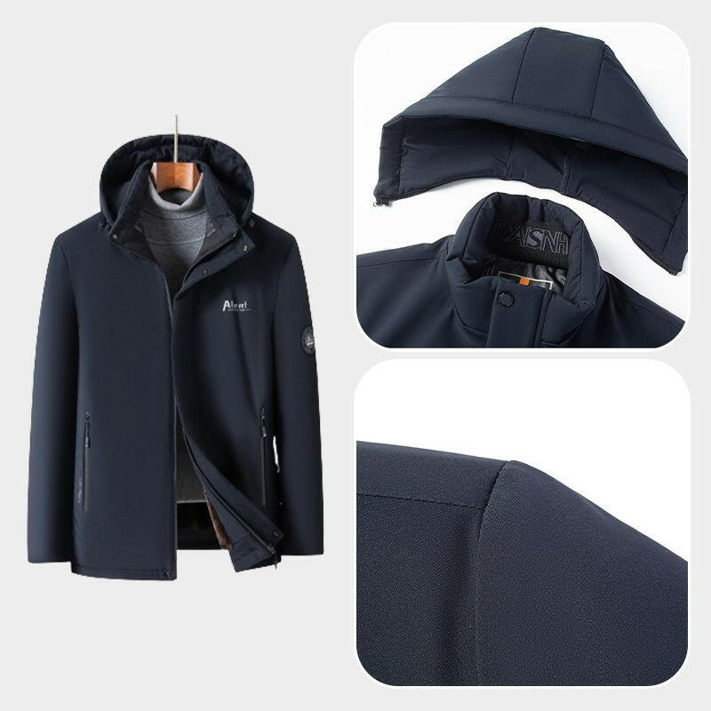 ❄️Winter Promotion 50%💕Best Gift - Men’s Padded Thermal Plush Parka Jacket with Removable Hood