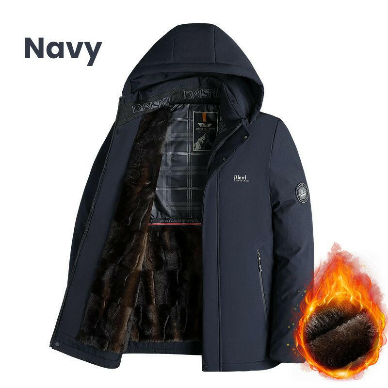 ❄️Winter Promotion 50%💕Best Gift - Men’s Padded Thermal Plush Parka Jacket with Removable Hood