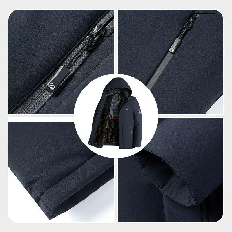 ❄️Winter Promotion 50%💕Best Gift - Men’s Padded Thermal Plush Parka Jacket with Removable Hood