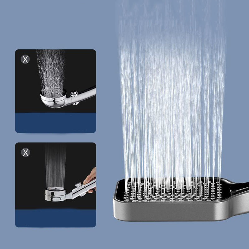 Boost Shower Power Instantly! No-Clog 4-Mode Silicone Spray Head