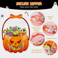 20-Pack Pumpkin Halloween Treat Bags – Resealable Clear Party Favour Bags with Handles