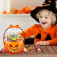 20-Pack Pumpkin Halloween Treat Bags – Resealable Clear Party Favour Bags with Handles