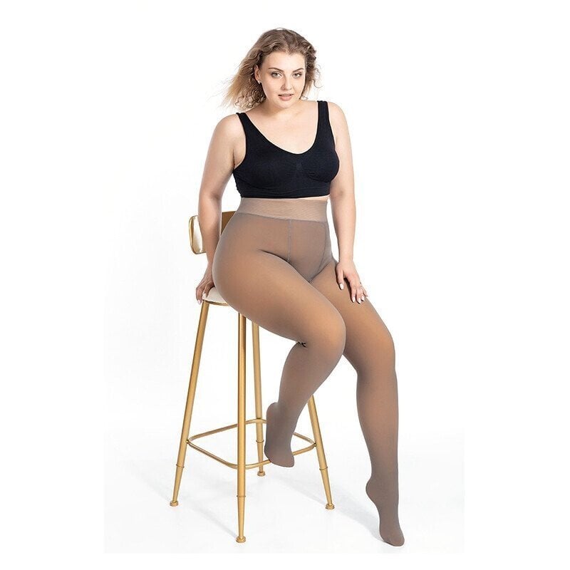 🔥Flash Sale 49% OFF!!⚡20K+ SOLD! 🏆Flawless Legs Fake Translucent Warm Plush Lined Elastic Tights